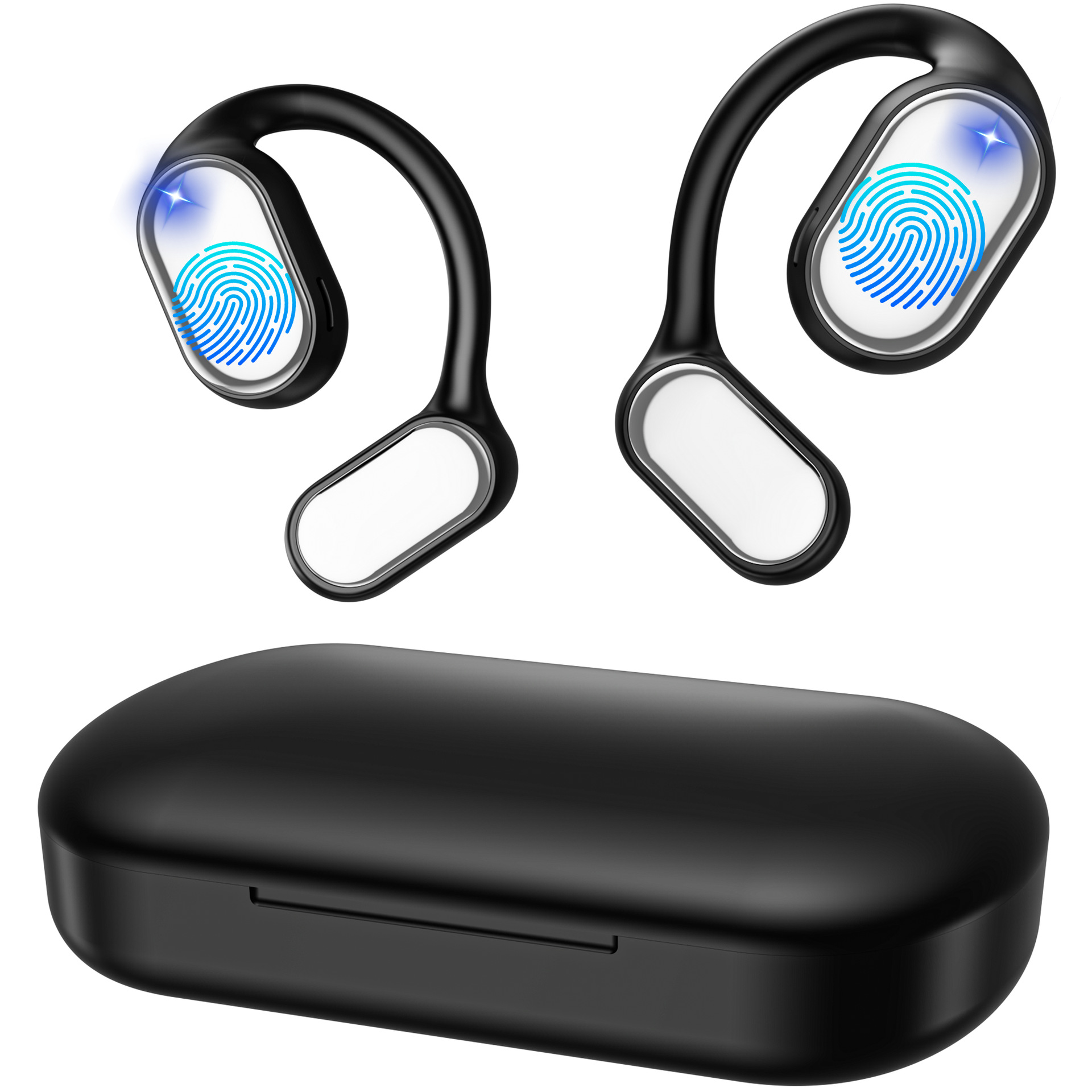 OWS空气传导蓝牙耳机挂耳式不入耳无线双耳 ENC通话降噪运动