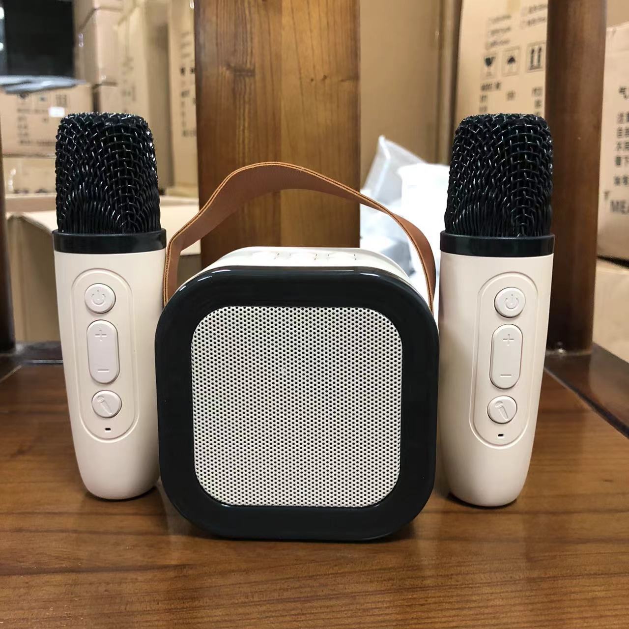 蓝牙音响一体麦克风便携式歌音响双麦克风